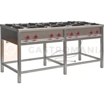 Plynová kartuše Gastronomický plynový sporák 8 hořáků, 1737x900x850 mm, 2x3,4+3x5+2x6,5+1x8 kW | EGAZ, TG-845.II