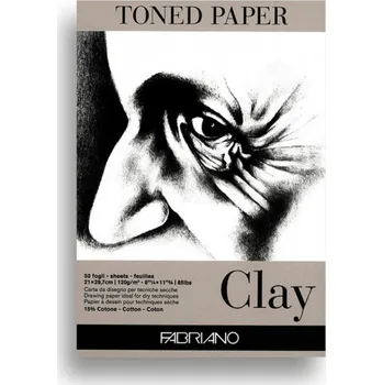 Výtvarný papír Tónovaný papír v bloku Fabriano - šedý odstín 120 g/m2 A4 Velikost: A4