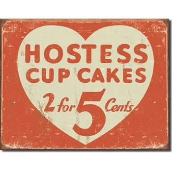 Plechová cedule Plechová cedule Hostess 2 for 5 cents 42 cm x 30 cm