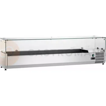 Chladící nástavec z nerezové oceli, skleněné víko, 8x GN1/4, 1800x335x459 mm | BARTSCHER, GL4-1801