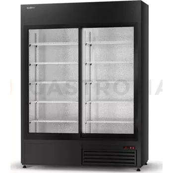 Lednice Chladící skříň vysoká, jednostranně prosklenná s posuvnými dveřmi, dolní agregát, velký objem, ventilátor, 3 kl., 1200x745x2190 mm | RAPA, SCh - SR 1200 WH