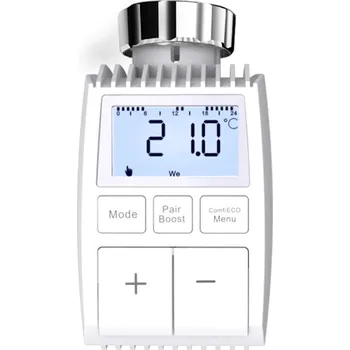 Centrální jednotka pro chytrou domácnost Termostatická hlavice MOES TV-01 Smart Radiator Valve, Zigbee, White