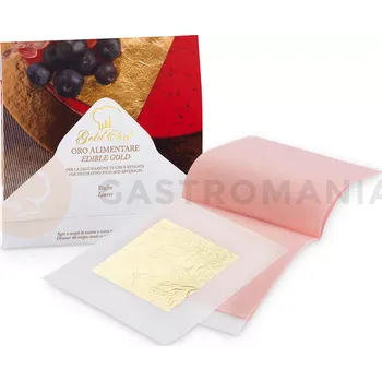 Jedlá dekorace na dort Jedlé zlato listy 5 ks. 50 mm x 50 mm | GOLD CHEF, 2GOCLV05BB
