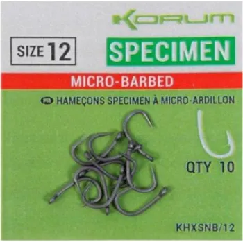 Rybářský háček Korum háčky Specimen Micro Barbed Hooks Velikost: 8