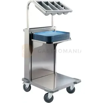 Vozík s pohyblivou pracovní plochou na tácky a příbor | ASBER, CNB-C