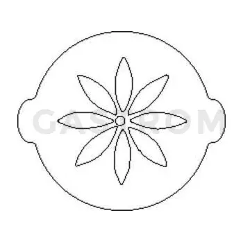 Čokoládová tyčinka Plastová šablona na zdobení, květ - ACC064 | SILIKOMART, 70.011.99.0060