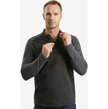 Dámská mikina QUECHUA Pánské turistické hřejivé tričko s dlouhým rukávem SH 100 XL ČERNÁ