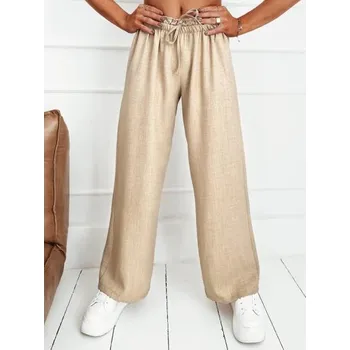 Dámské kalhoty Dámské široké kalhoty MADDIE tmavě béžové