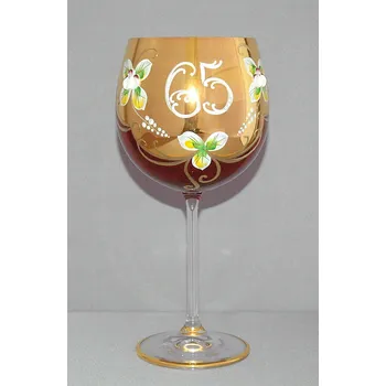 Sklenice Výroční sklenička Natálie 65 let Rubín
