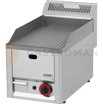 Kuchyňský gril Grilovací deska rýhovaná 330x600x290 mm, 4 kW | REDFOX, FTR-30-GL