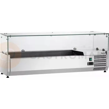 Chladící nástavec z nerezové oceli, skleněné víko, 5x GN1/4, 1200x335x459 mm | BARTSCHER, GL4-1201