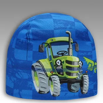 Čepice Funkční čepice Dráče - Bruno 074, modrá traktor Barva: Modrá, Velikost: L 54-56