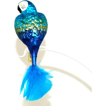 Vánoční ozdoba Vánoční ozdoba papoušek v modrém dekoru