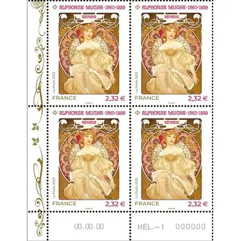 Poštovní známka Post France (2023) MiNr. 8563 ** - 4-bl - Francie - Alfons Mucha