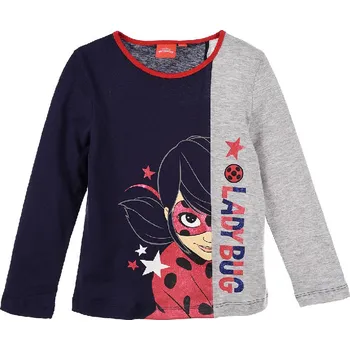 Dívčí tričko Ladybug modro-šedé dívčí tričko Velikost: 116