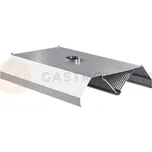 Centrální gastronomická digestoř z nerezové oceli, odsávací, trapézová 1200x1400x450 mm | ASBER, CEH-1214/1