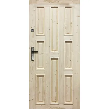 Vchodové dveře RADEX Dveře vchodové masiv borovice AMSTERDAM, plné, 210x89cm, pravé