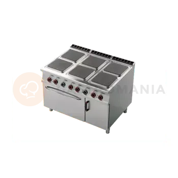 Sporák Sporák elektrický s 6 plotýnkama a el.troubou GN 2/1 30,7 kW | RM GASTRO, CFQ6 912 ETV