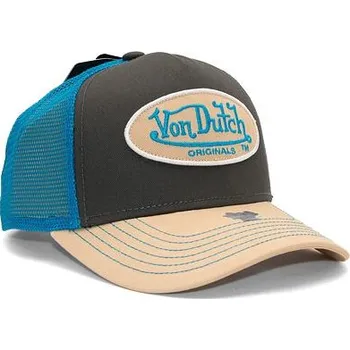 Kšiltovka Kšiltovka Von Dutch Trucker Boston - Cotton Twill - Cream/Blue