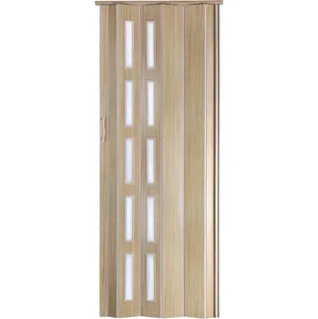 STANDOM Shrnovací dveře prosklené ST5 Jasan, 80 cm