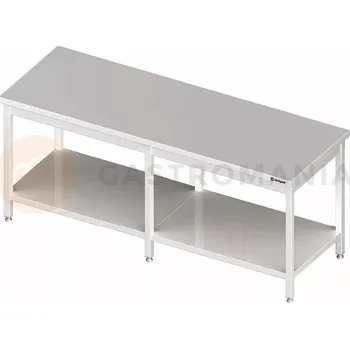Kuchyňská linka Stůl nerezový centrální s policí 2600x700x850 mm | STALGAST, 980117260