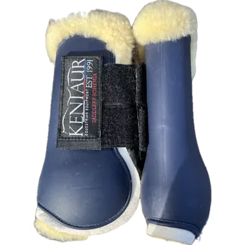 Koňské kamaše Kentaur Šlachovky PROFI JUMP modré s pravým beránkem Full