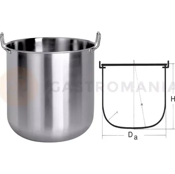 Nerezový dřez Nerez mísa do univerzálního robotu 40 l | CONTACTO, 5621/040