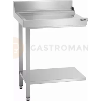 Počítačový stůl Vykládací stůl levý pro myčky nádobí z nerezové oceli 700x720x850 mm | BARTSCHER, DS-700LI