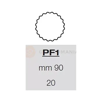 Výrobník cukrové vaty Šablona s formičkami na těsto - 20x rotunda 90 mm, 57,5x39 cm | PAVONI, PF1