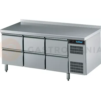 Chladící stůl 6 zásuvek 420 l, 1725x700x850 mm | RILLING, AKT EK731 1601-2/2/2