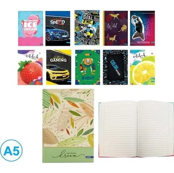 Zápisník Kniha záznamová A5 linka, mix