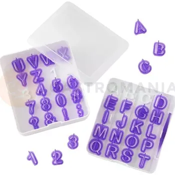 Výroba svíčky Sada 40 písmen a číslic na vykrajování z cukrové hmoty | WILTON, 417-7554