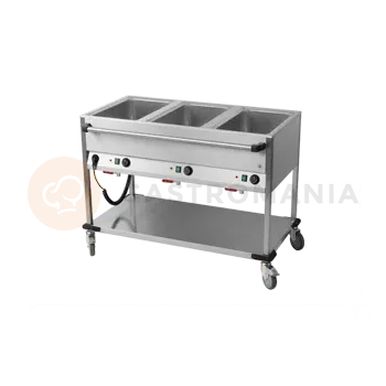 Výdejník vody Vodní lázeň pojízdná dělená 1250x700x900 mm | RM GASTRO, BMPD-3-1/1