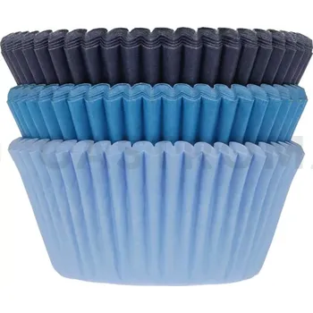 Kuchyňská sůl Košíčky na cupcake, průměr 5 cm, 75 ks tři odstíny modré | HOUSE OF MARIE, HM7595