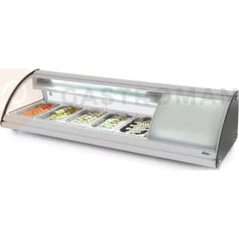 Chladicí vitrína se zaobleným sklem GN 1/3, 63 l | ARKTIC, 233757