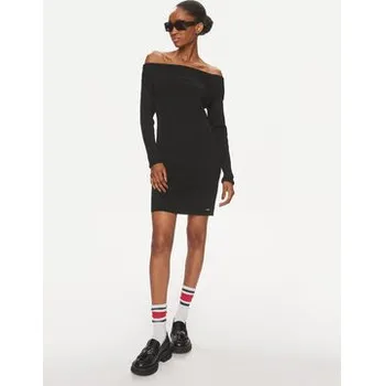 Dámské šaty Tommy Jeans Úpletové šaty DW0DW17526 Černá Slim Fit M