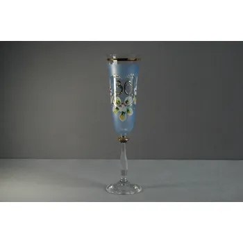 Sklenice Výroční sklenice Angela - flétna 30let modrá