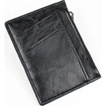 Peněženka Elegantní minimalistická peněženka z umělé kůže - Černá