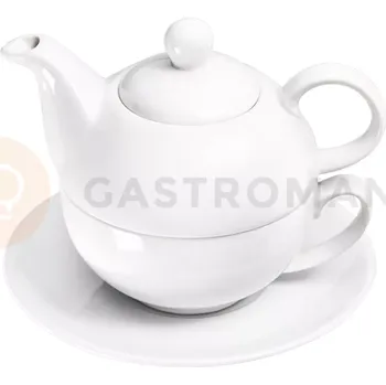 Porcelánový džbánek 350 ml s šálkem a podšálkem | ISABELL, 388181