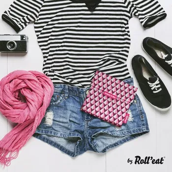 Svačinový box Roll´eat Snack'n'Go-Tiles Pink