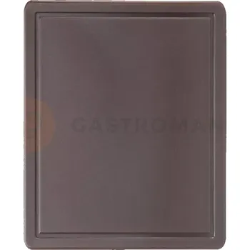 Granitový dřez Deska ke krájení s výřezem z hnědého polypropylenu 32,5x26,5x1,2 cm | STALGAST, 341326