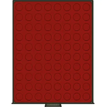 Obal pro sběratelský předmět Lindner 80 polí do 22,25 mm Barva: Vínová