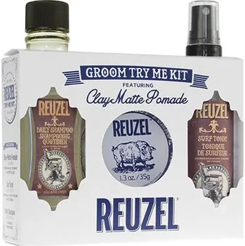 Reuzel Groom Try Me Kit Clay Matte sada na vlasy