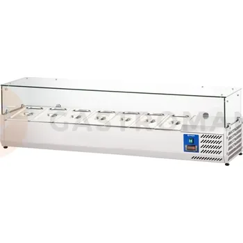 Chladící vitrína nastavitelná se sklem, 1600 mm, 7x GN 1/3 | STALGAST, 834730