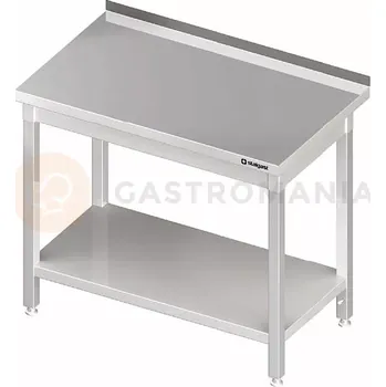 Kuchyňská linka Stůl nerezový přístěnný s policí 700x600x850 mm | STALGAST, 980046070