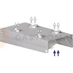 Nástěnná skříňová rekuperačně- indukční digestoř 4900x900x450 mm | STALGAST, 9821409490