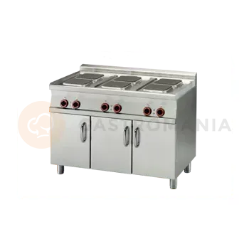 Barová židle Sporák elektrický se skříňkou, 6 plotýnek čtvercových | RM GASTRO, PCQ 712 ET