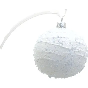 Vánoční dekorace Vánoční koule 5cm bílá rosa