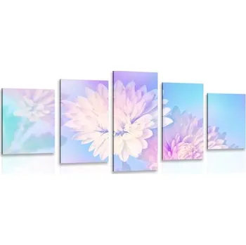 Obraz Dovido 5-dílný obraz květ chryzantémy