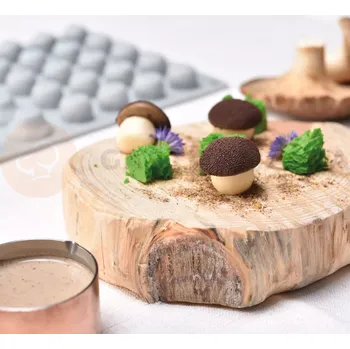 Kuchyňská sůl Silikonová forma na předkrmy, 20x hříbek, 28x29x27 mm, 8 ml, 300x175 mm - GG025S | PAVONI, Mushroom
